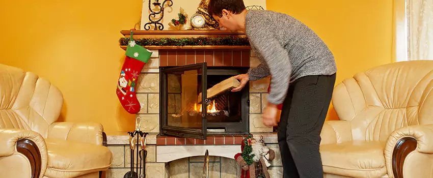 Rusted Metal Fireplace Restoration in Ukiah, California